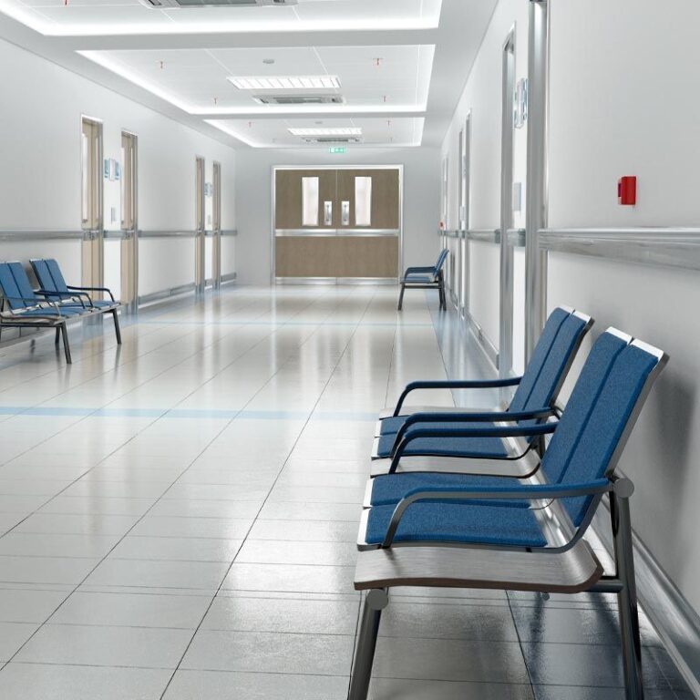 Hospital hallway clean