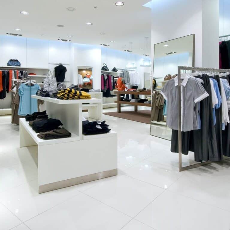 Pic of clothes in a shopping mall